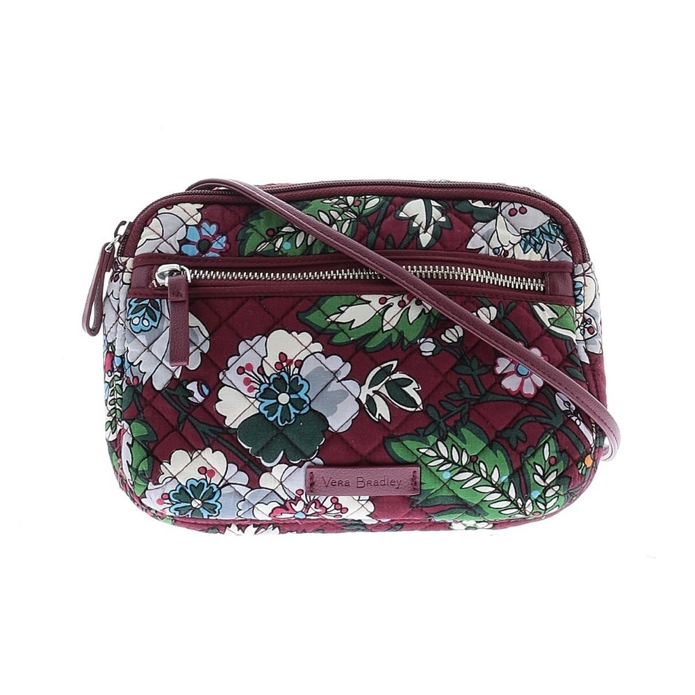 NWOT VERA BRADLEY RETIRED Bordeaux  Blooms Crossbody Should Bag